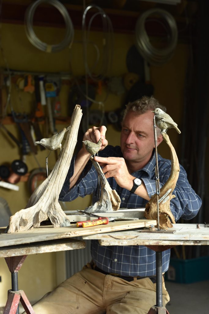 Making bird sculptures