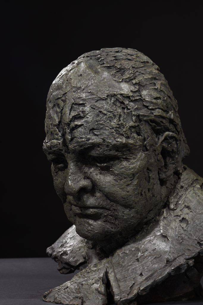 Bronze Churchill bust by Hamish Mackie