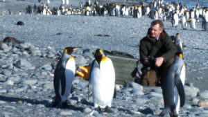 Hamish observing penguins