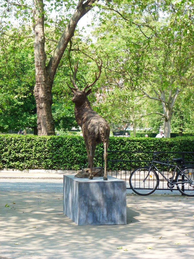One of Hamish's deer sculptures in London