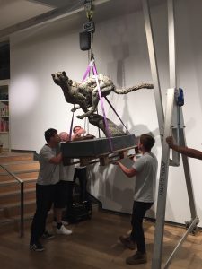 Moving sculptures for exhibition