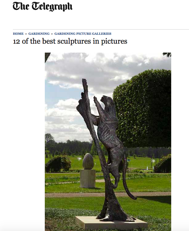 picture of Hamish's Leopard sculpture shown in The Telegraph
