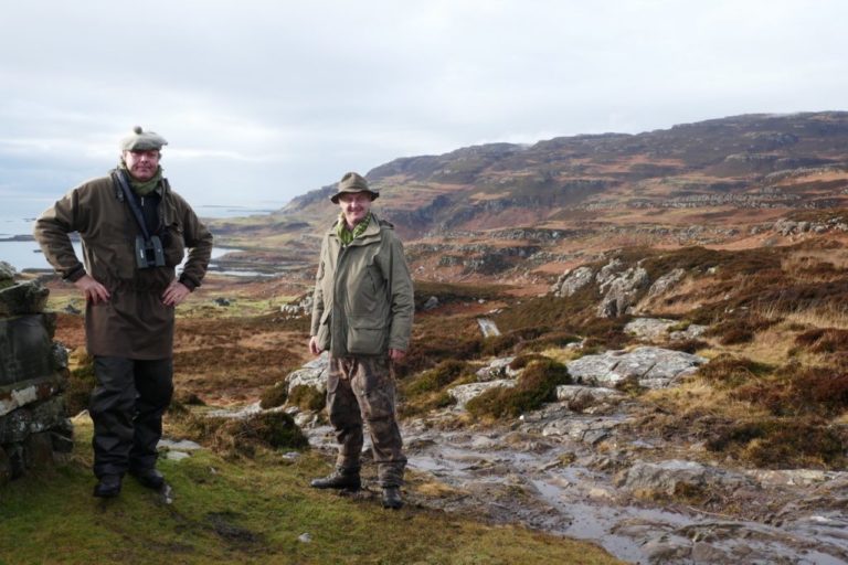 Hamish on Hebridean island