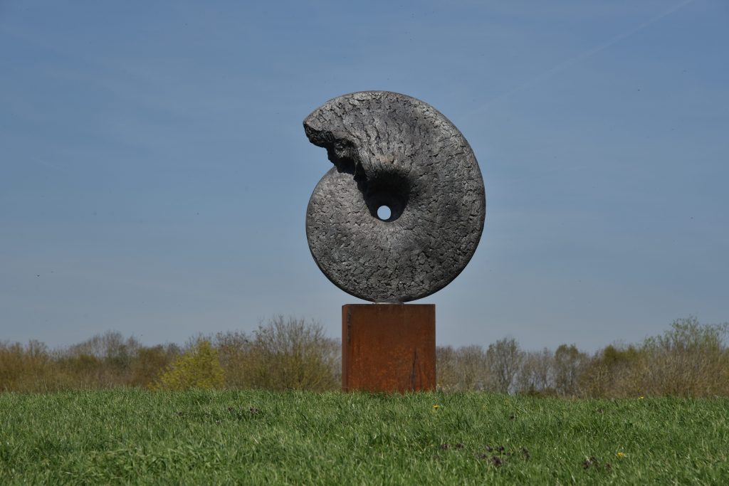 Ammonite sculpture for RHS Chelsea Flower show
