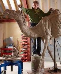 picture of Hamish's camel sculpture shown in The National (UAE)