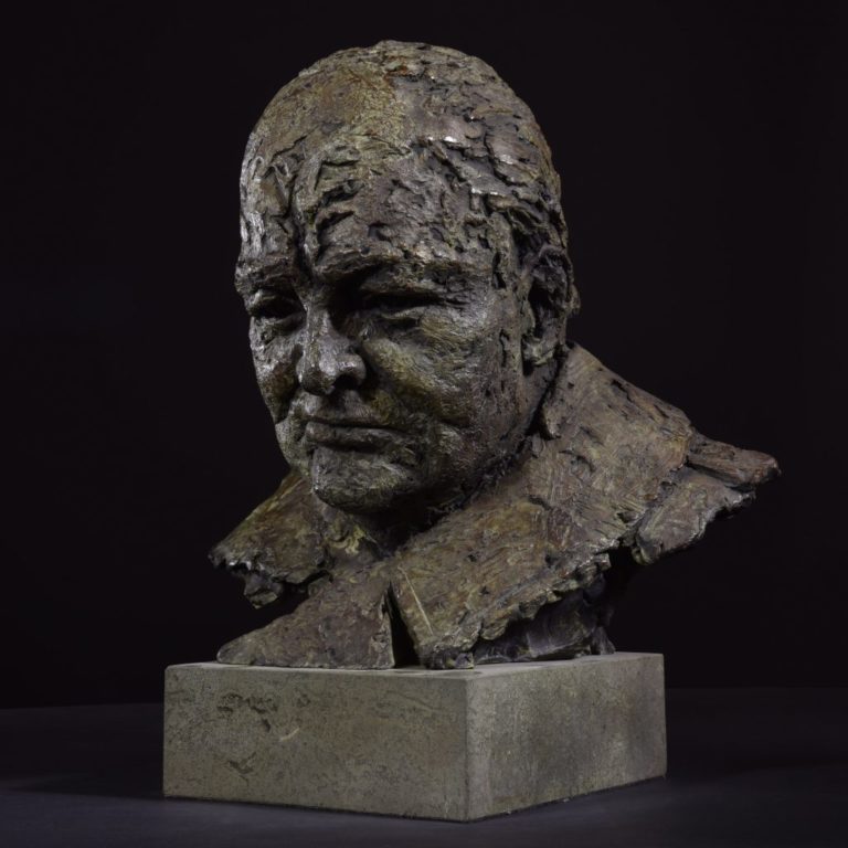 Winston Churchill sculpture in bronze