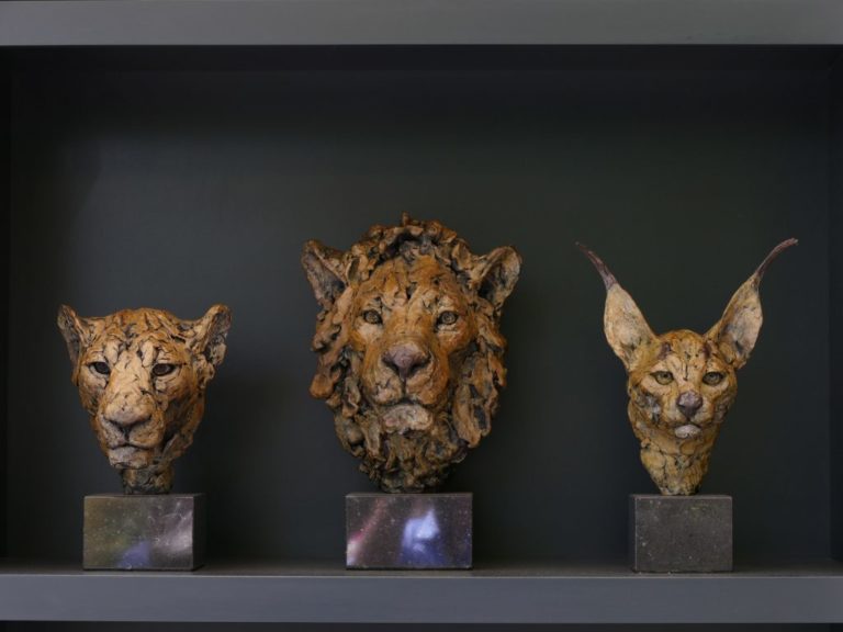 Cat sculptures by Hamish