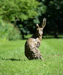 bronze hare sculpture