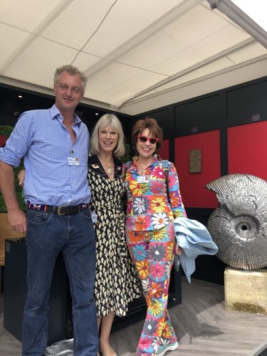 Hamish at RHS Chelsea Flower Show with Kathy Lette