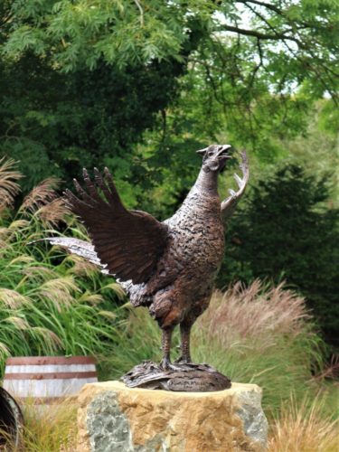 Hamish's bronze pheasant sculpture