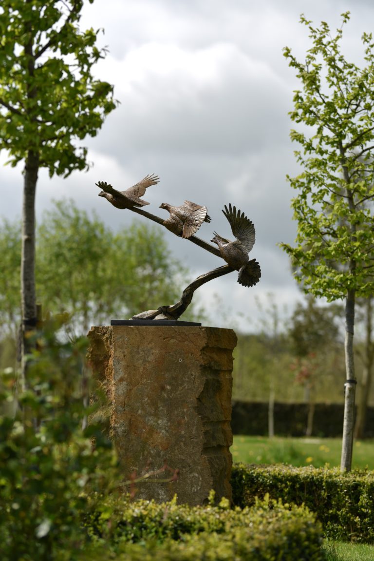grouse game bird sculpture by Hamish Mackie