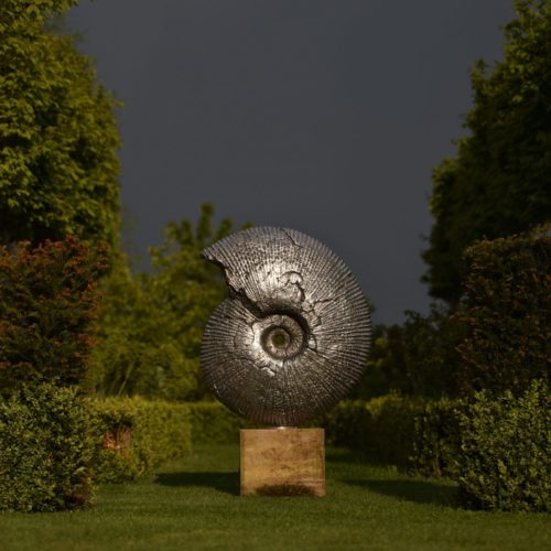 Ammonite sculpture by Hamish Mackie