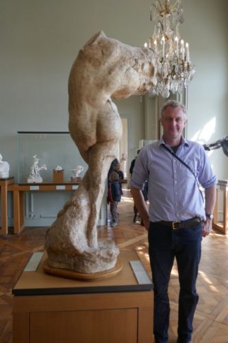 Hamish with Rodin sculpture