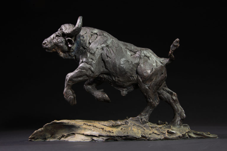 sculpture of cape buffalo