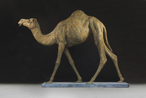 camel sculpture in bronze