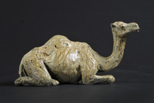 bronze camel sitting