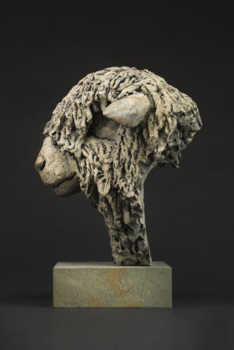 bronze cotswold ram head