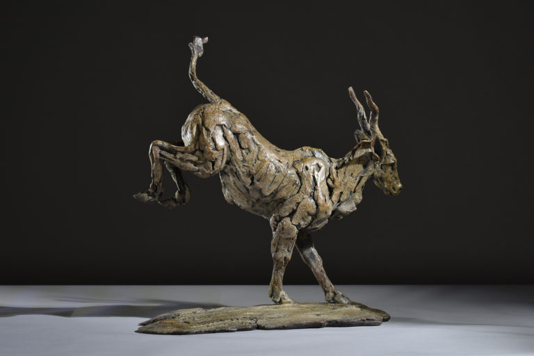 eland sculpture in bronze