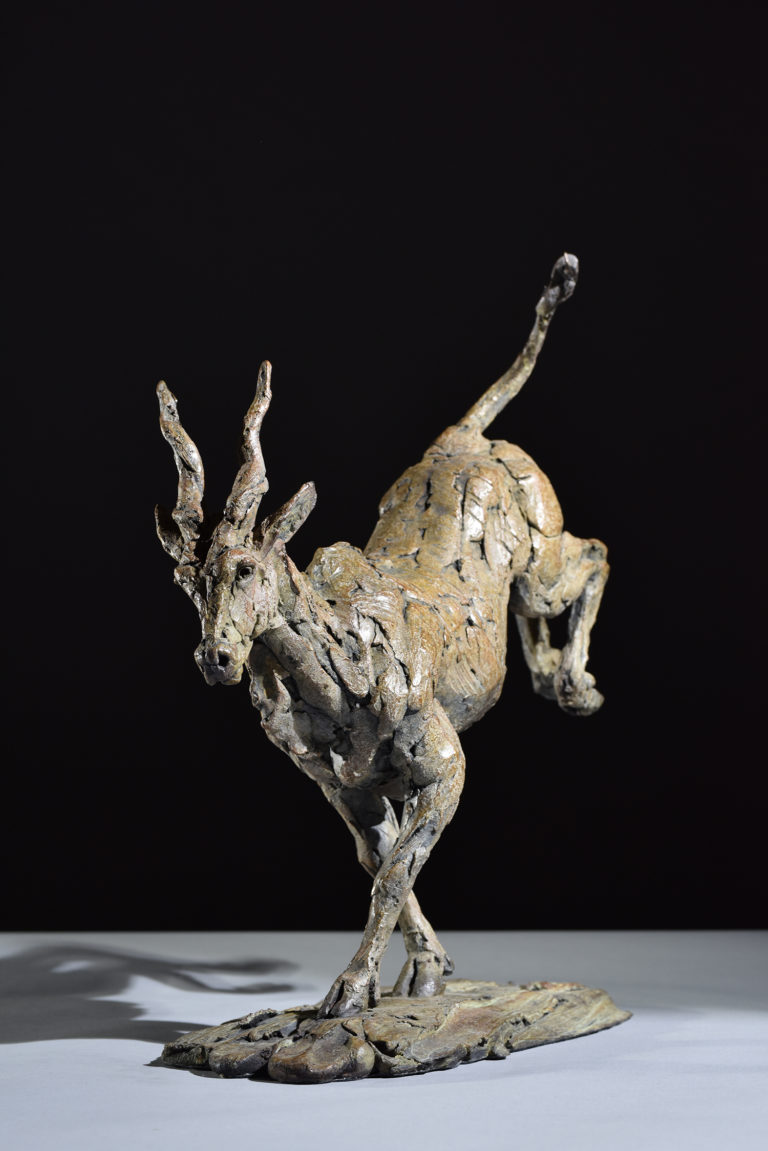 bronze eland sculpture