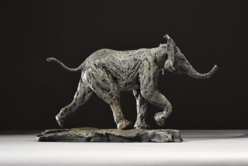 bronze elephant calf bold by Hamish