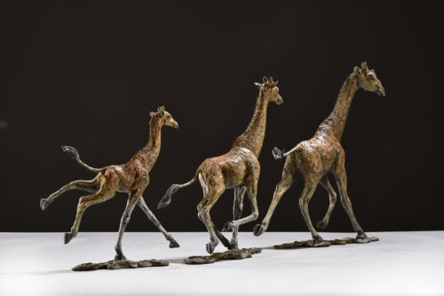 family of giraffe sculpture