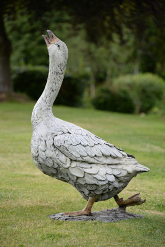 bronze Goose sculpture