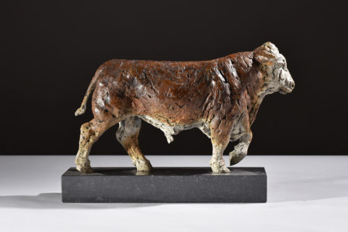 bronze Hereford bull