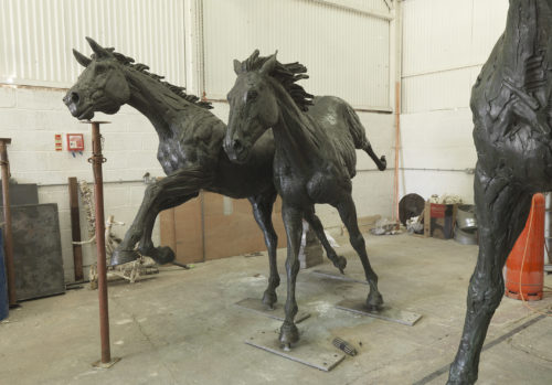 Goodman's Two Horses in workshop
