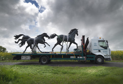 Goodman's horses on truck