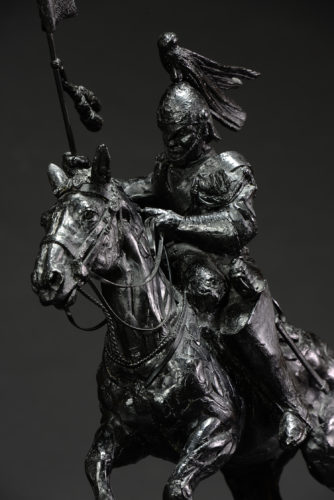 bronze sculpture of Household cavalry charger by Hamish Mackie