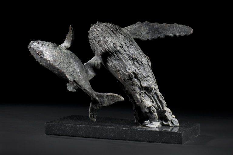 bronze Humpback Mother and Calf