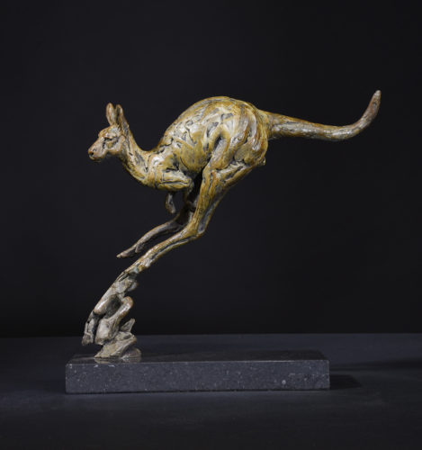 kangaroo sculpture in bronze