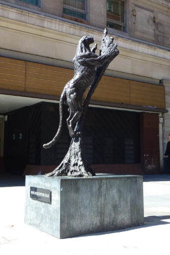 Leopard sculpture