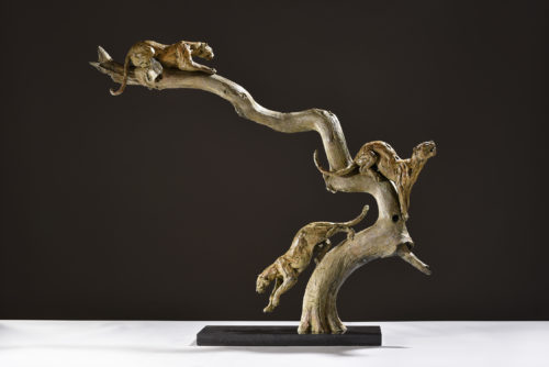 leopards sculpture