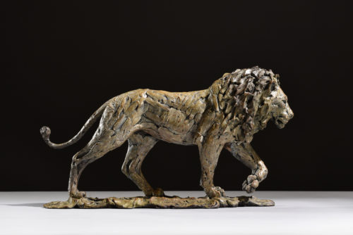lion sculpture in bronze