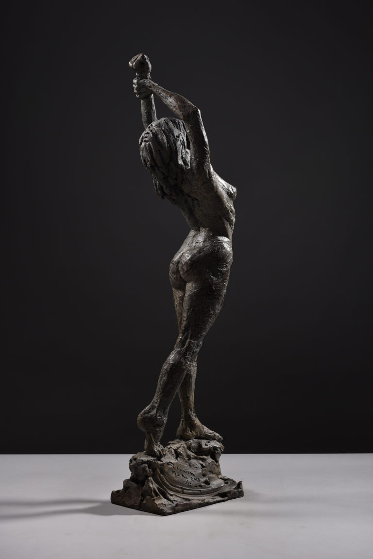 Hamish Mackie's nude stretching female bronze