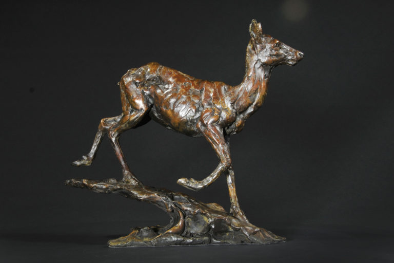 bronze red deer hind
