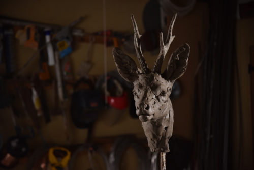 model of roe buck sculpture