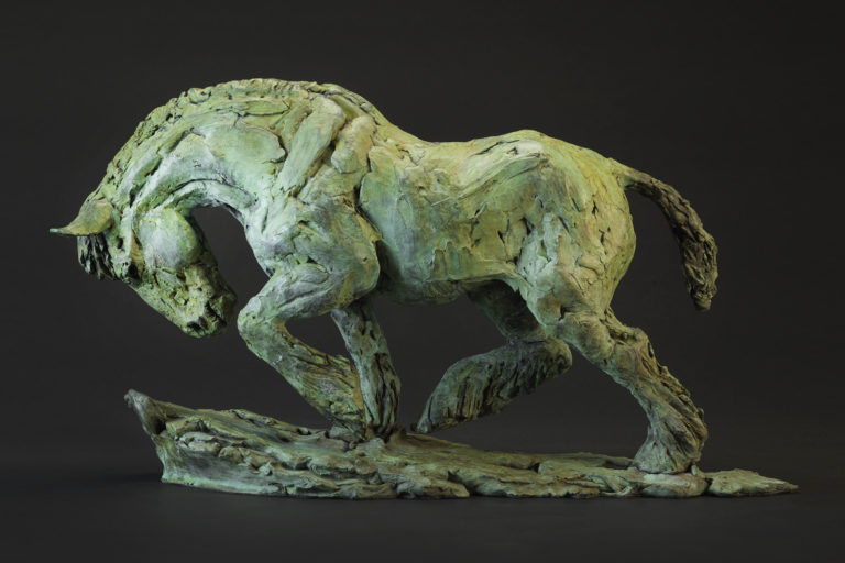 bronze shire horse