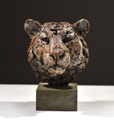 bronze study of Tiger Head