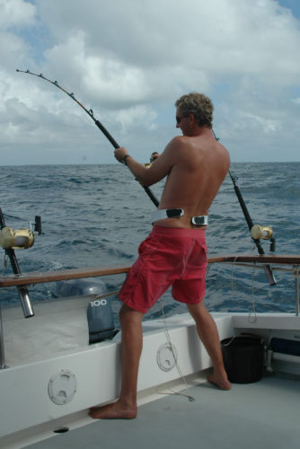 Hamish fishing for tuna