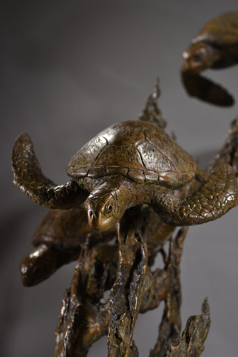 bronze turtles sculpture