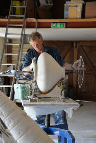 Hamish creating vessel in workshop