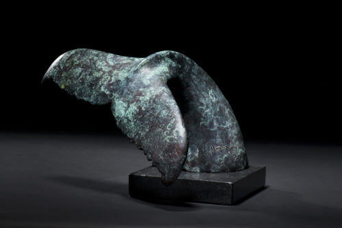 whale fluke sculpture