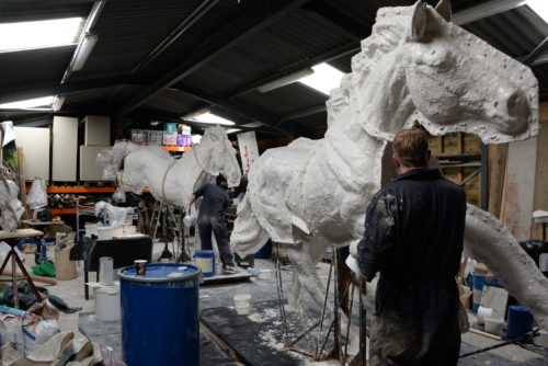 the moulds for Goodman's Two Horses