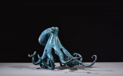 bronze octopus sculpture
