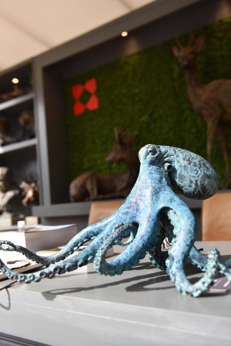 Bronze octopus at Chelsea Flower Show