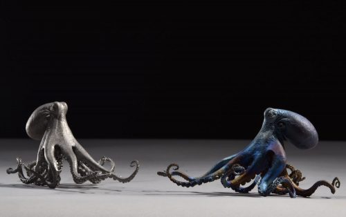 octopus titanium sculptures