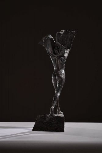 Nude Rebellion sculpture in bronze