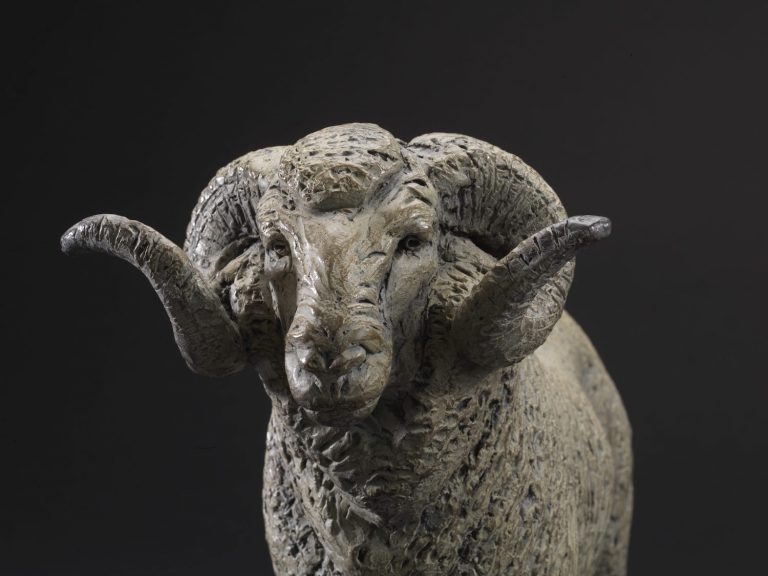 Merino ram sculpture by Hamish Mackie